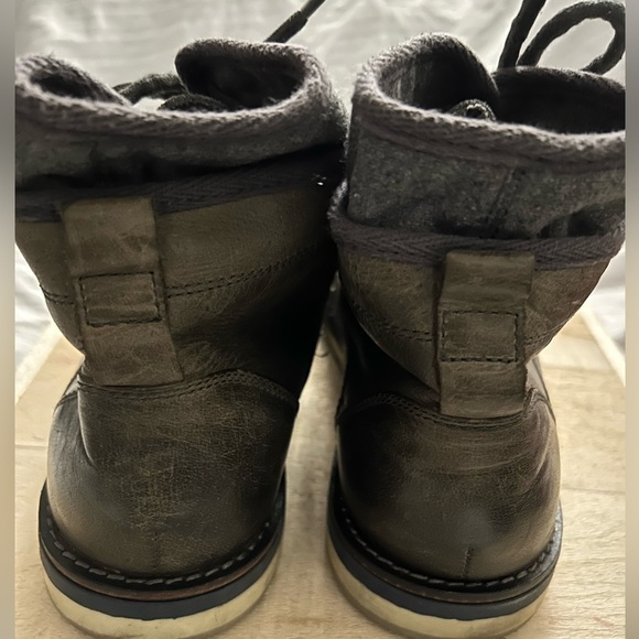 ALDO Men\'s Gray Leather Fleece Lined Boots High Tops Lace Up Size 11 main image 7